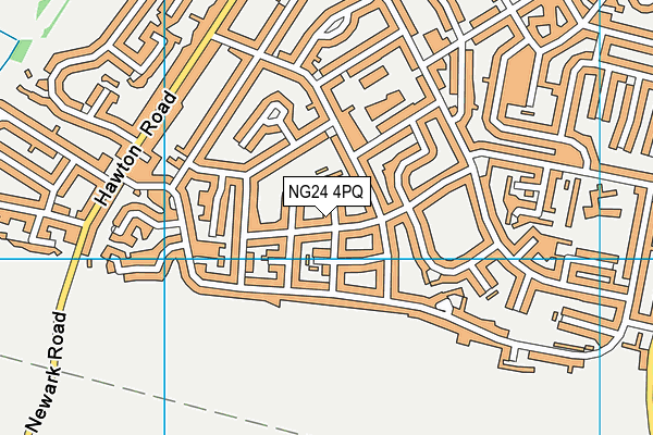 NG24 4PQ map - OS VectorMap District (Ordnance Survey)