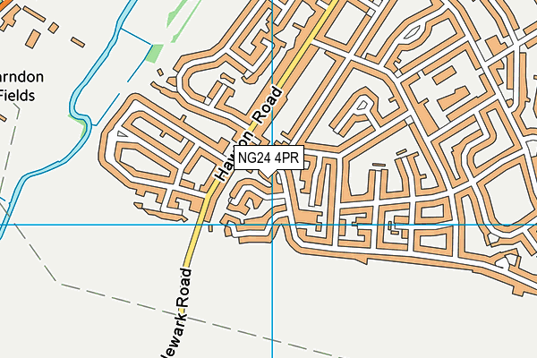 NG24 4PR map - OS VectorMap District (Ordnance Survey)