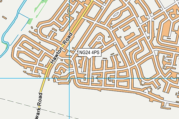 NG24 4PS map - OS VectorMap District (Ordnance Survey)