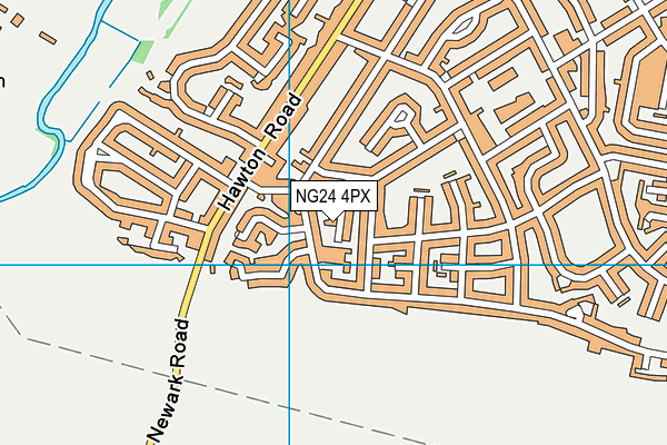 NG24 4PX map - OS VectorMap District (Ordnance Survey)