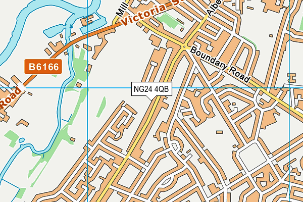 NG24 4QB map - OS VectorMap District (Ordnance Survey)