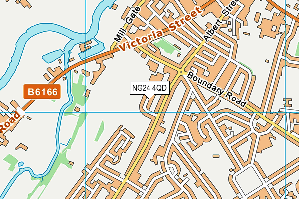NG24 4QD map - OS VectorMap District (Ordnance Survey)