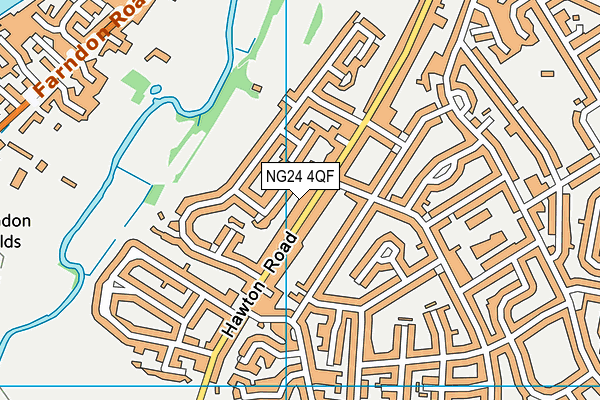 NG24 4QF map - OS VectorMap District (Ordnance Survey)