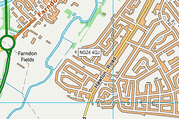 NG24 4QJ map - OS VectorMap District (Ordnance Survey)