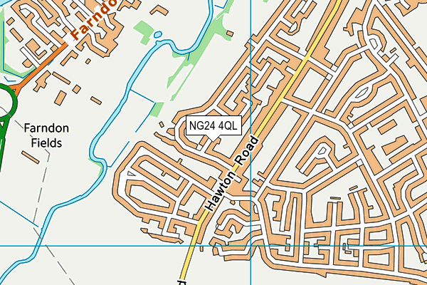 NG24 4QL map - OS VectorMap District (Ordnance Survey)