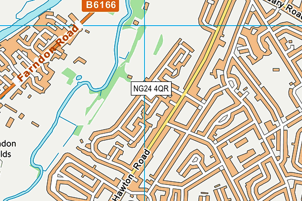 NG24 4QR map - OS VectorMap District (Ordnance Survey)
