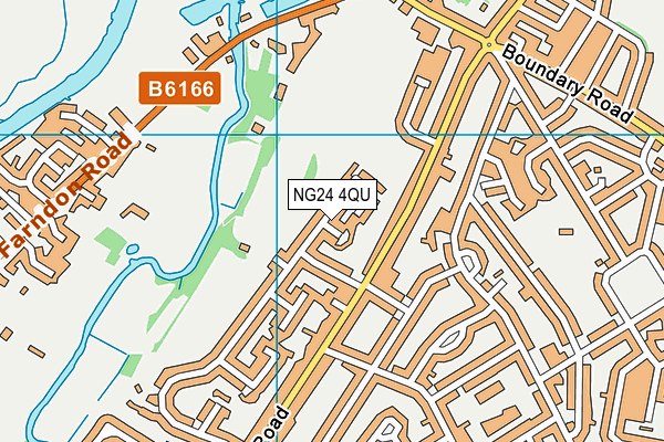 NG24 4QU map - OS VectorMap District (Ordnance Survey)