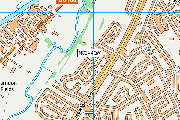 NG24 4QW map - OS VectorMap District (Ordnance Survey)