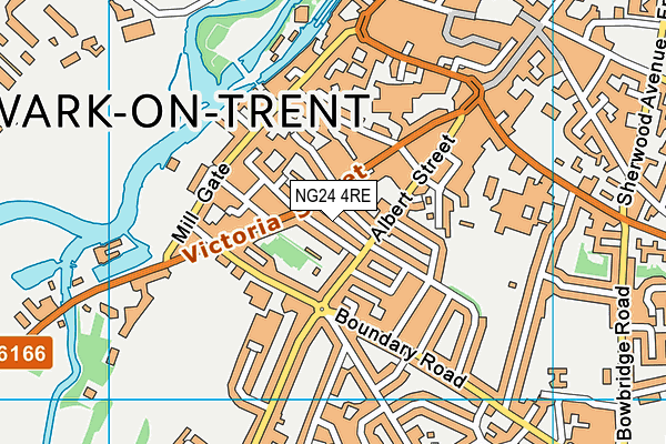 NG24 4RE map - OS VectorMap District (Ordnance Survey)