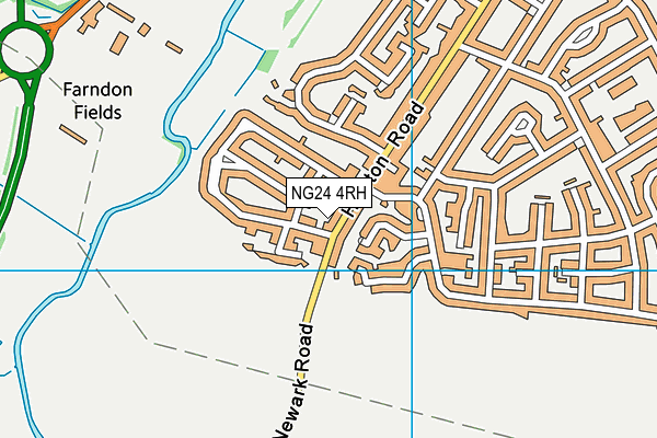 NG24 4RH map - OS VectorMap District (Ordnance Survey)