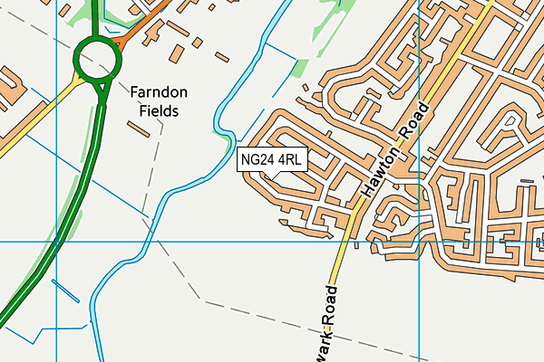 NG24 4RL map - OS VectorMap District (Ordnance Survey)