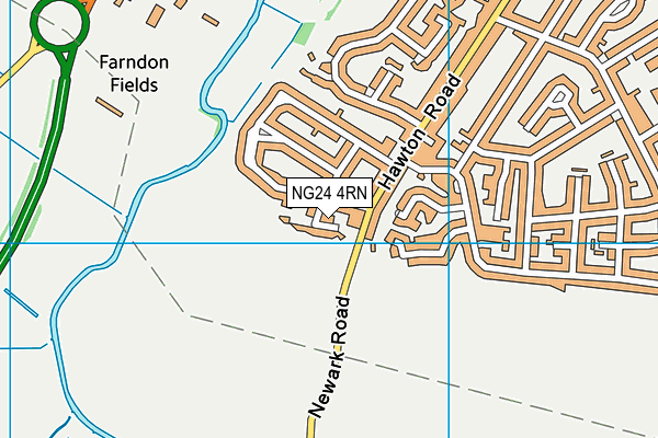 NG24 4RN map - OS VectorMap District (Ordnance Survey)