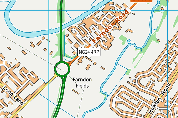 NG24 4RP map - OS VectorMap District (Ordnance Survey)