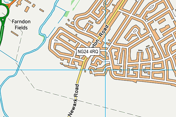 NG24 4RQ map - OS VectorMap District (Ordnance Survey)