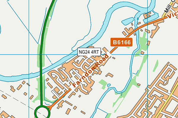 NG24 4RT map - OS VectorMap District (Ordnance Survey)