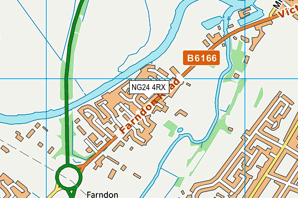 NG24 4RX map - OS VectorMap District (Ordnance Survey)