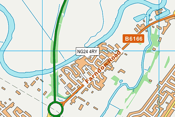 NG24 4RY map - OS VectorMap District (Ordnance Survey)