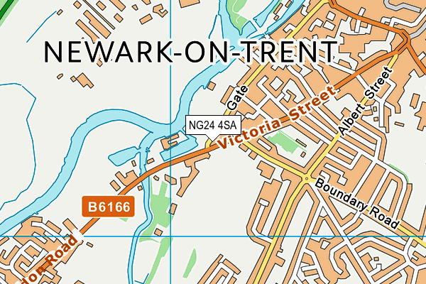 NG24 4SA map - OS VectorMap District (Ordnance Survey)