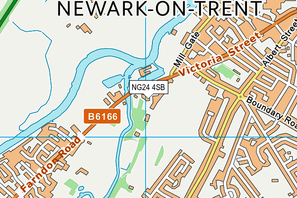 NG24 4SB map - OS VectorMap District (Ordnance Survey)