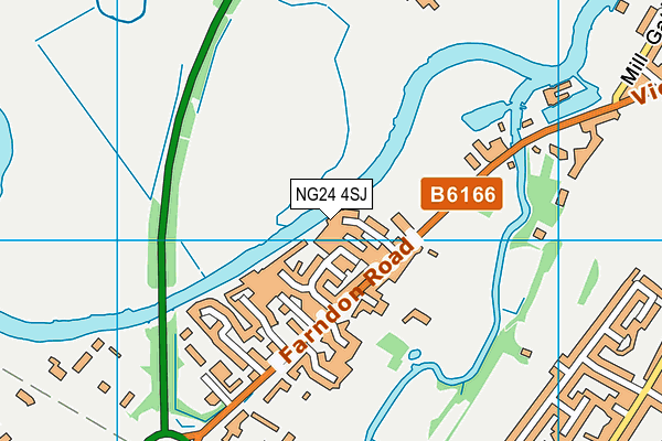 NG24 4SJ map - OS VectorMap District (Ordnance Survey)