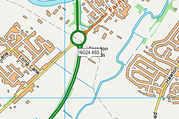 NG24 4SS map - OS VectorMap District (Ordnance Survey)