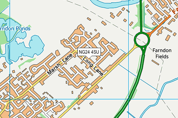 NG24 4SU map - OS VectorMap District (Ordnance Survey)