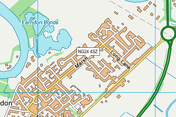 NG24 4SZ map - OS VectorMap District (Ordnance Survey)