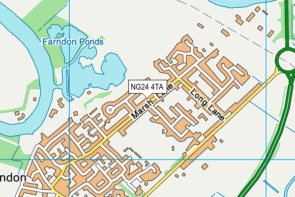 NG24 4TA map - OS VectorMap District (Ordnance Survey)