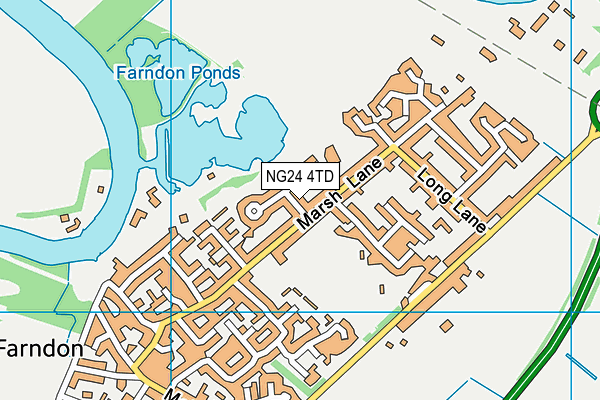 NG24 4TD map - OS VectorMap District (Ordnance Survey)