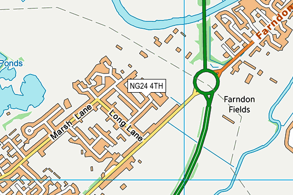 NG24 4TH map - OS VectorMap District (Ordnance Survey)