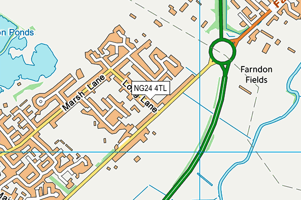 NG24 4TL map - OS VectorMap District (Ordnance Survey)