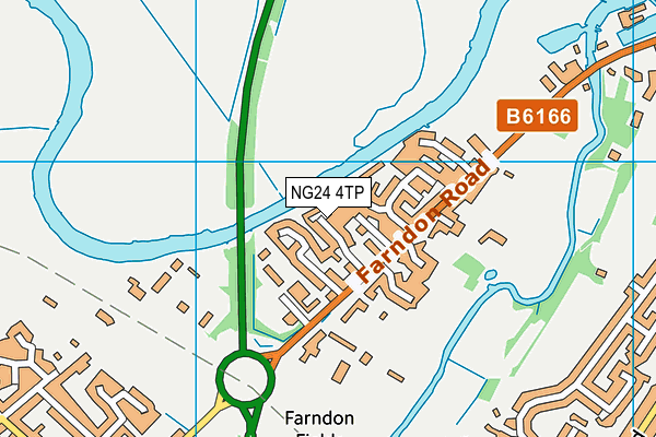 NG24 4TP map - OS VectorMap District (Ordnance Survey)