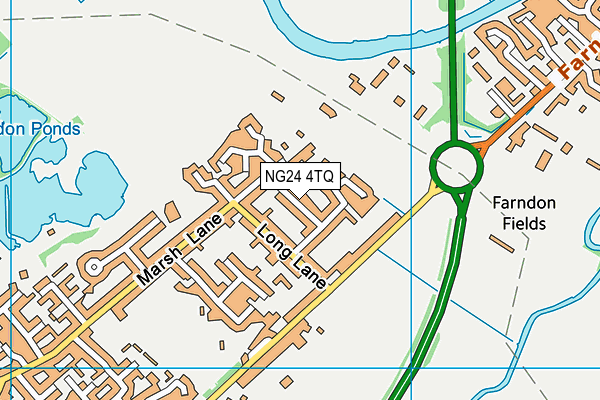 NG24 4TQ map - OS VectorMap District (Ordnance Survey)