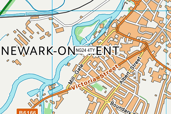 NG24 4TY map - OS VectorMap District (Ordnance Survey)