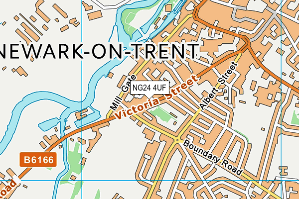 NG24 4UF map - OS VectorMap District (Ordnance Survey)