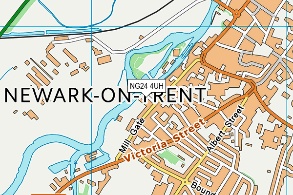 NG24 4UH map - OS VectorMap District (Ordnance Survey)