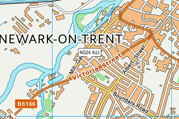 NG24 4UJ map - OS VectorMap District (Ordnance Survey)