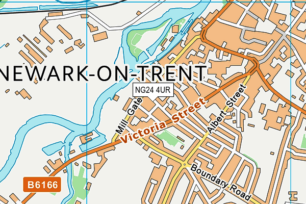 NG24 4UR map - OS VectorMap District (Ordnance Survey)