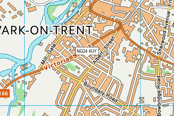 NG24 4UY map - OS VectorMap District (Ordnance Survey)