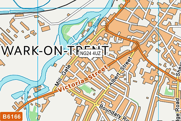 NG24 4UZ map - OS VectorMap District (Ordnance Survey)