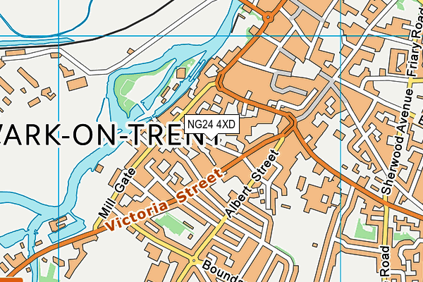 Map of TRADE FRAMES NEWARK LTD at district scale