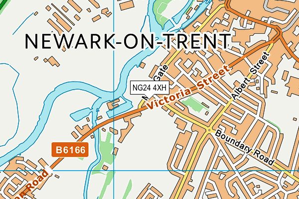 NG24 4XH map - OS VectorMap District (Ordnance Survey)