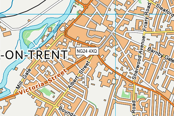 NG24 4XQ map - OS VectorMap District (Ordnance Survey)