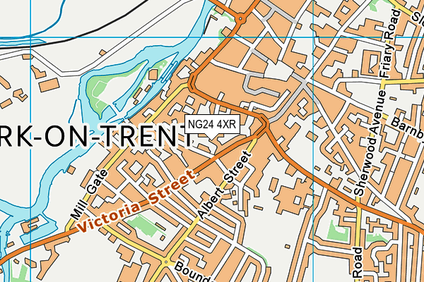 NG24 4XR map - OS VectorMap District (Ordnance Survey)