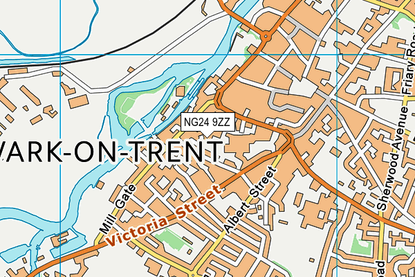 NG24 9ZZ map - OS VectorMap District (Ordnance Survey)