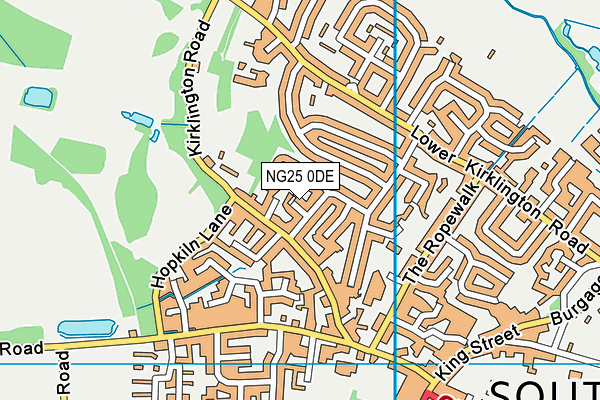NG25 0DE map - OS VectorMap District (Ordnance Survey)
