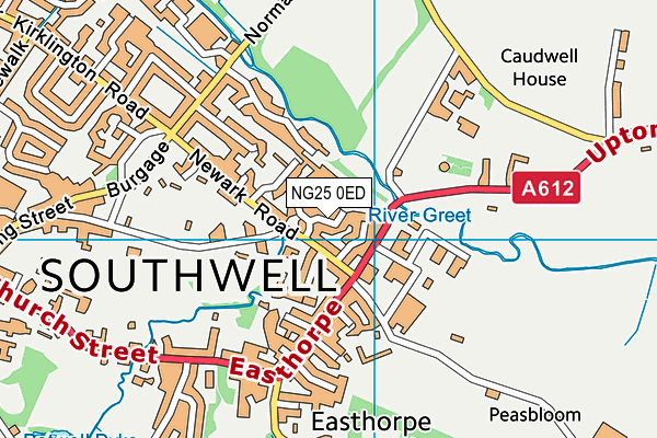 NG25 0ED map - OS VectorMap District (Ordnance Survey)