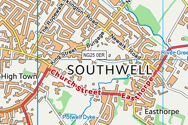 Map of HILL HOUSE SOUTHWELL LIMITED at district scale
