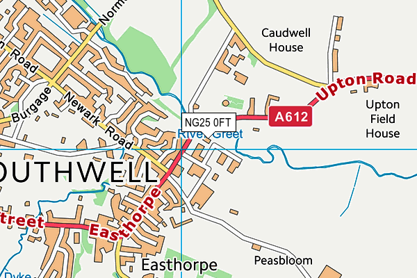 NG25 0FT map - OS VectorMap District (Ordnance Survey)