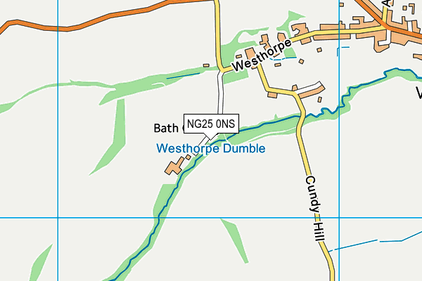 NG25 0NS map - OS VectorMap District (Ordnance Survey)